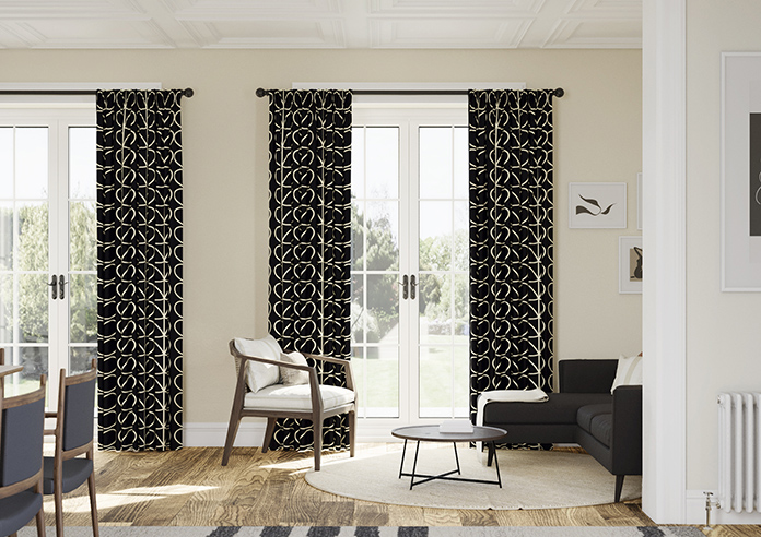 Orla Kiely Jumbo Linear Stem, Liquorice - Made to Measure Curtains - Image 3